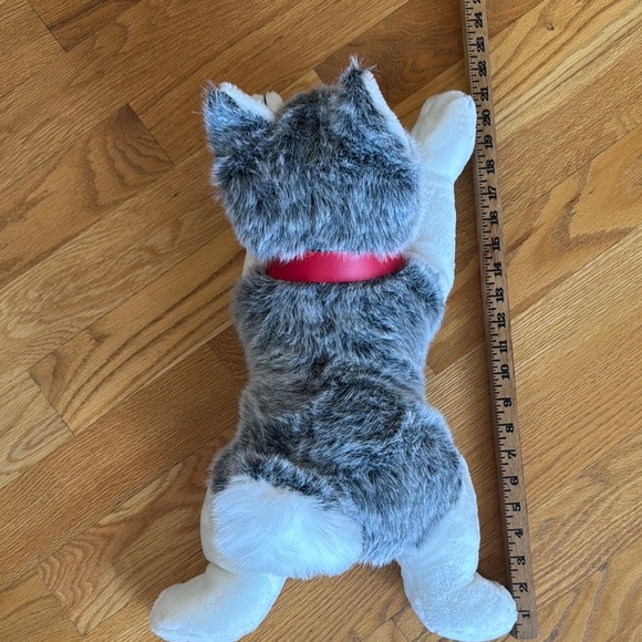 Husky Plush Dog Toy - Gray and White - Picture 6 of 7